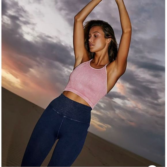 NWOT Free People Happiness Runs Tank Dusty Pink MSRP $30 - Picture 3 of 8